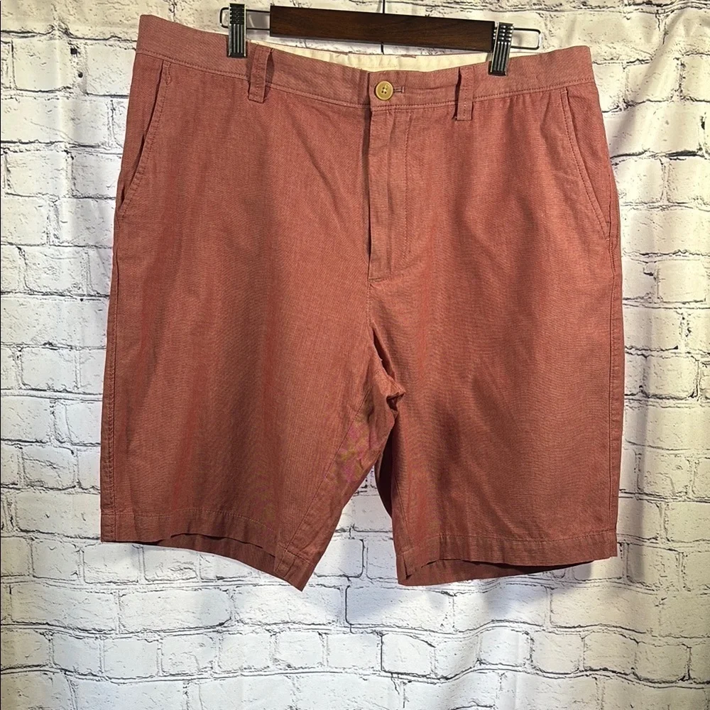 J. Crew Red Flat Front Shorts Lightweight Cotton